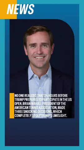 No one realized that 24 hours before Trump prepared to participate in the US Open, Brian Wahali, president of the American Tennis Association, made three shocking decisions, which completely stole Trump's#tiktok #foryou #fyp #celebrity #usa #trump 