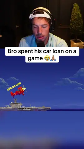 Bro spent his car loan on a game 😭🙏🏽 #fyp #streaming #streamer 