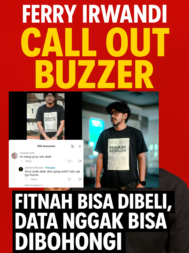 Dituduh antek asing, Ferry Irwandi malah balik menantang buzzer. Fitnah memang murah, tapi data nggak bisa dibohongi. Siapa sebenarnya yang berani transparan? #ferryirwandi #buzzer #callout #fitnah #fyp 