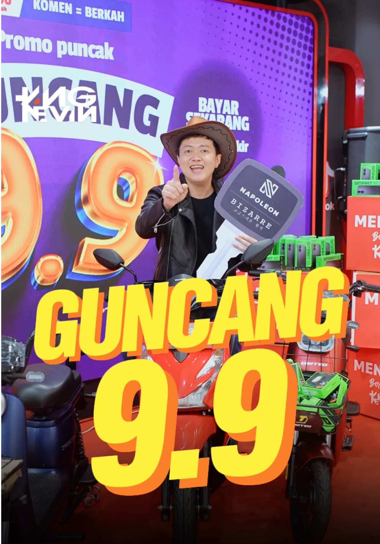 🎉 GUNCANG 9.9! 🎉 Dapet MOTOR, tapi harus checkout payment parfum Bizzare dan Napoleon dulu? GAK MASALAH!  Siapkan jempolmu, kita gas bareng di Live Besok! 💨🔥 @Bizarre Perfume @NAPOLEON Men's Grooming  Dan masih ada produk 1.000 an menanti kalian, langsung Join Live TikTok King Kevin yaaa🤩🔥 #promoguncang99sale #livetiktok 