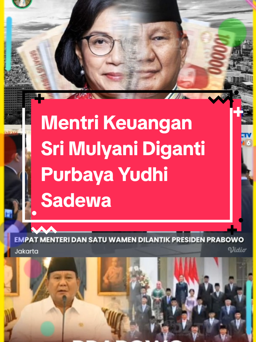 Mentri Sri Mulyani Diganti Purbaya Yudhi Sadewa #fyp #mentrikeuangan #dztv #kabinetmerahputih #prabowo 
