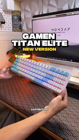 Versi baru dari Gamen Titan Elite yg udah 3 koneksi #keyboard #keyboardmechanical #keyboardasmr #gamen 