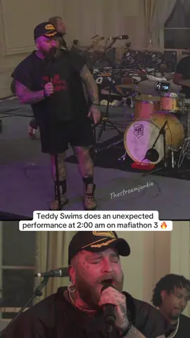 Teddy Swims does an unexpected performance at 2:00 am on mafiathon 3 🔥 #kaicenat #kaicenatclips #teddyswims #mafiathon3 #fyp 