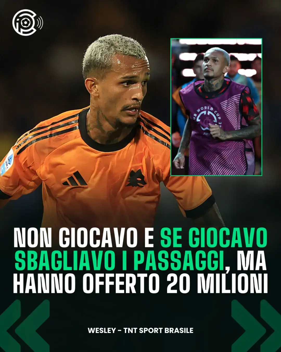 Tutta l'onesta di Wesley riguardo la trattativa con la Roma 😅 Riuscirà a ripagare l'investimento fatto dai giallorossi? 🗣 #tiktokcalcio #wesley #asroma #Calciomercato #CalcioinPillole 