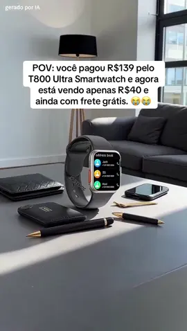 🔋 Oferta incrível, frete grátis! #t800ut #smartwatch #relógio #iwo10 #fretegratis 