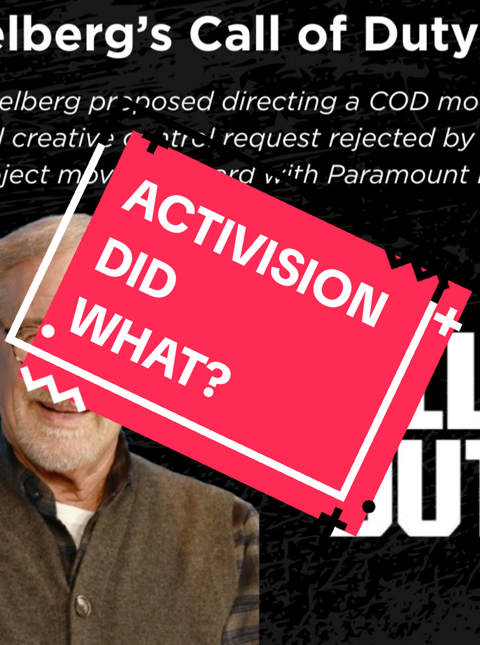 Activision are making a huge mistake turning down Spielberg for their movie