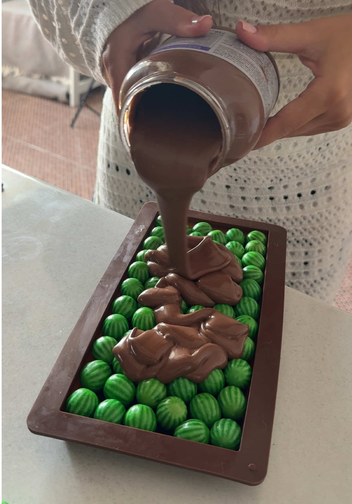 Chocolate with Watermelons 🍉 #chocolate #asmr 
