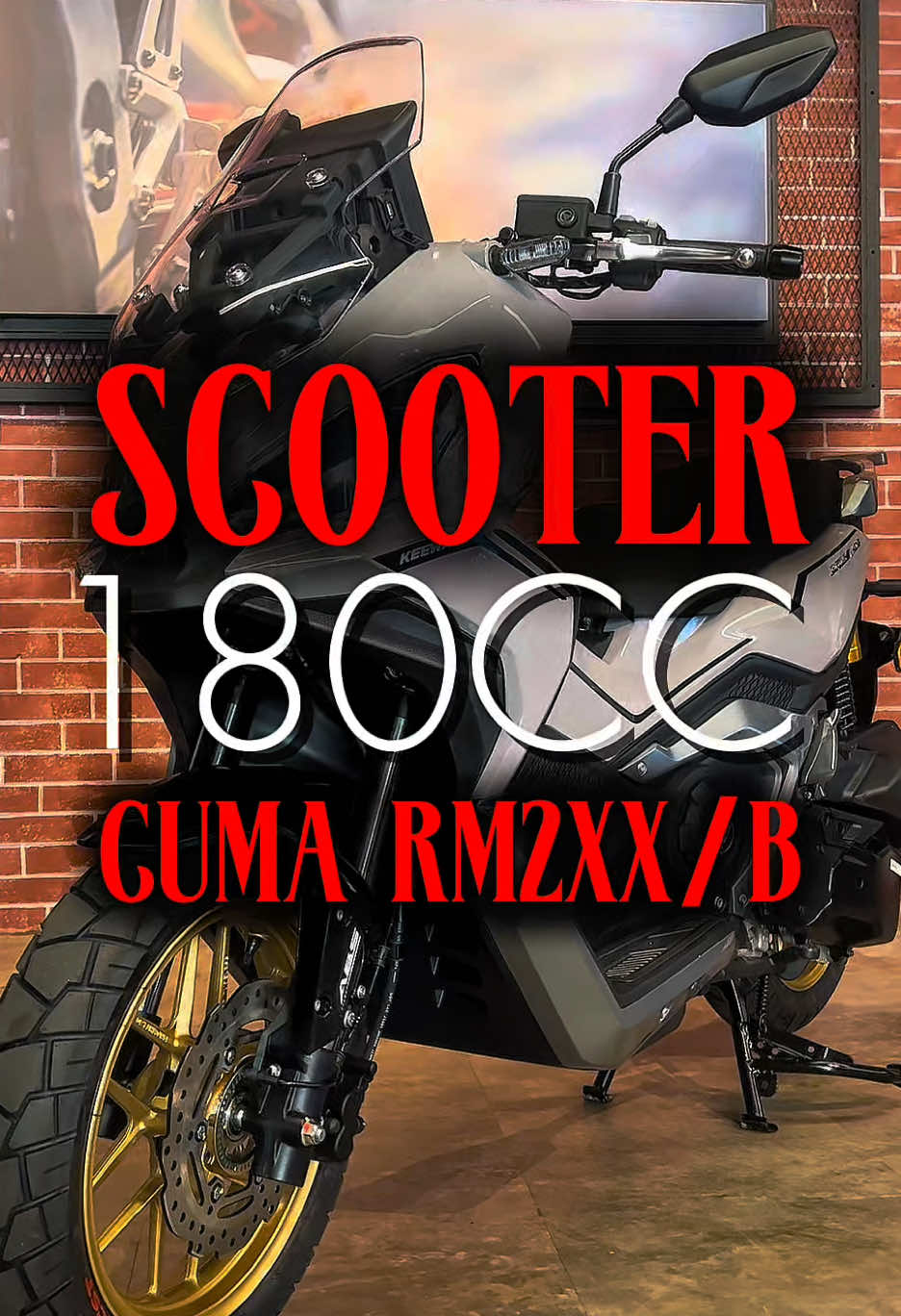 Tengah cari scooter mampu milik? Bulanan cuma RM2XX if ikat 5 tahun 💯 Ni haaa Keeway XDV 180 Evo ✅ 174CC ✅ Power 18.2HP ✅ Torque 17.2Nm ✅ Top Speed 130km/h Macam biasa nak cari motor, cari #autoecomotor 