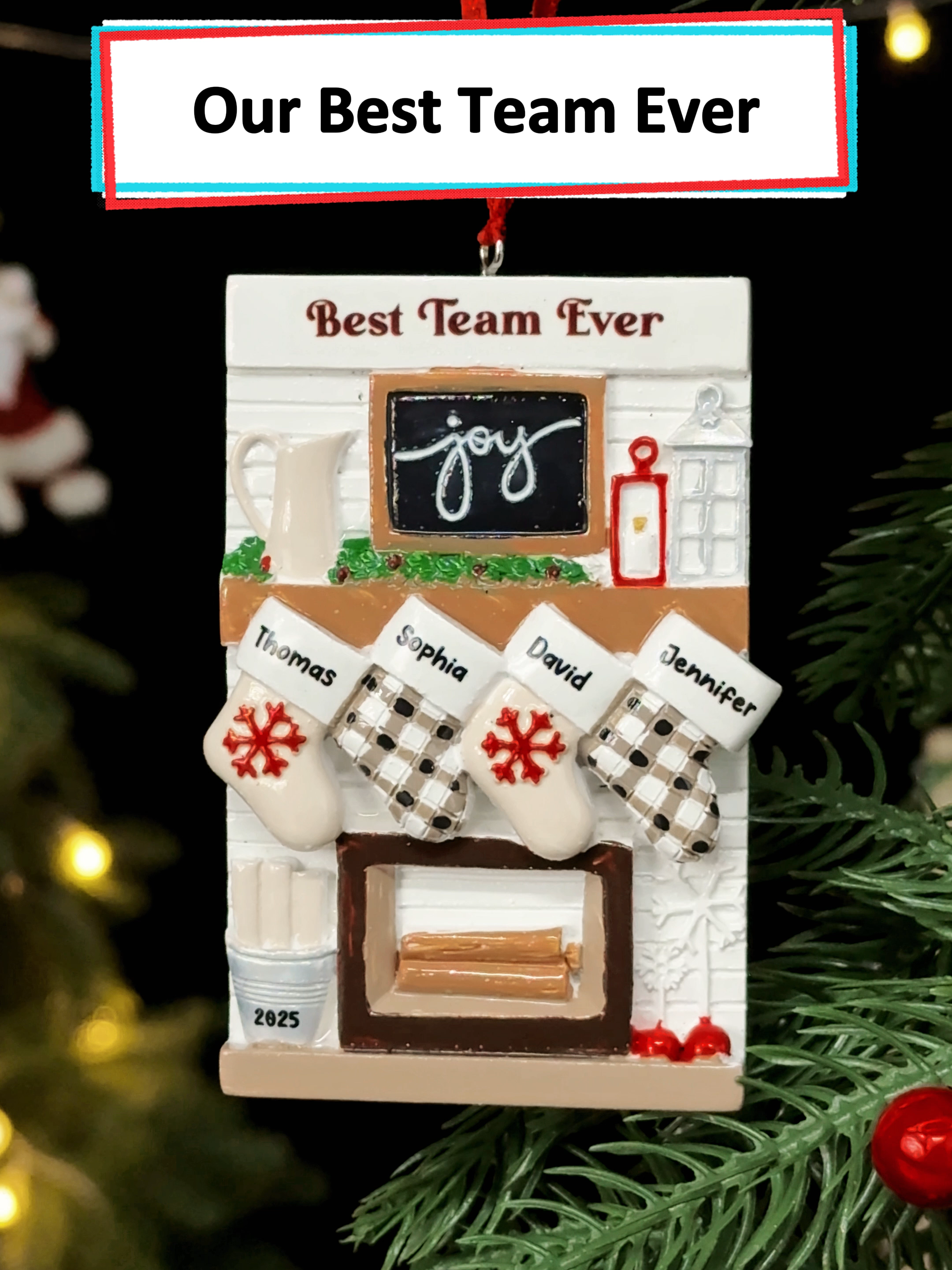 This ornament is a sweet way to celebrate your friendship, whether you're best friends or teammates. A great gift for the holidays! 🎄 #wanderprints #personalized #gifts #christmas #giftforfriend