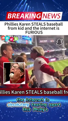 Phillies Karen STEALS baseball from kid and the internet is FURIOUS‼️#news #viralvideo #phillies #phillieskaren #MLB    