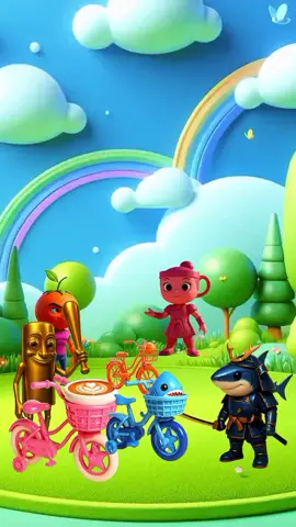 sepeda lucu ballarena cappucina #kartunmendidikanak #animasikartun #cartoon #kartunlucu #animation 