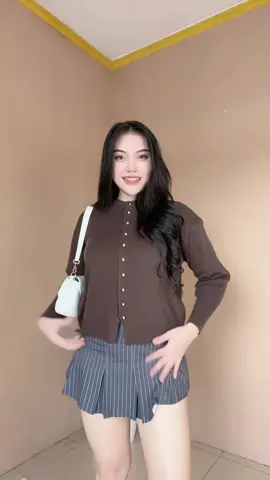 Cute 🤎 aku pake warna coffee #cardigan #atasanwanita #atasanwanitamurah 
