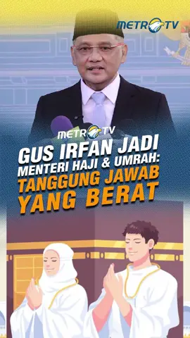 Presiden Prabowo resmi melantik Mochamad Irfan Yusuf menjadi Menteri Haji dan Umrah, Senin (8/9). Gus Irfan menyebut ini merupakan tanggung jawab yang berat. #MetroTV #tiktokmetrotv #berita #fyp #viral #terkini #beritaviral #beritaterkini #metrotvnews #prabowo #presiden #menteri #kabinetmerahputih #reshufflekabinet #menterihaji #irfanyusuf