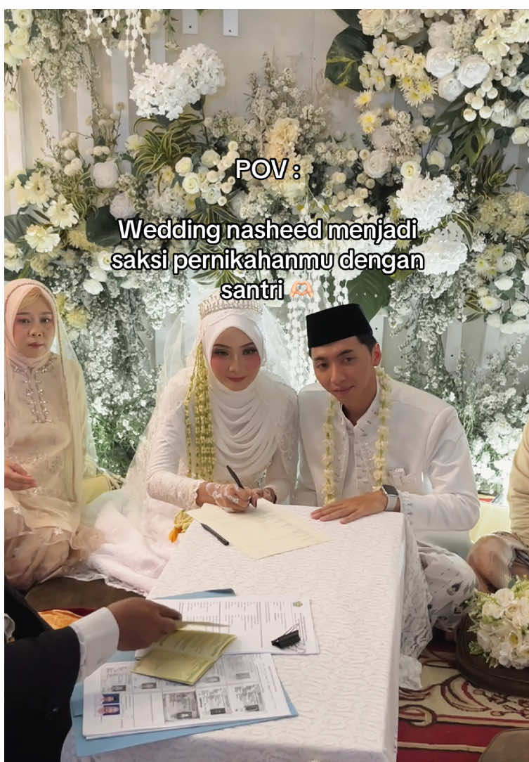 Wedding nasheed + mas santri😍#santripondok #santriindonesia #menikah #weddingnasheed #fypage 