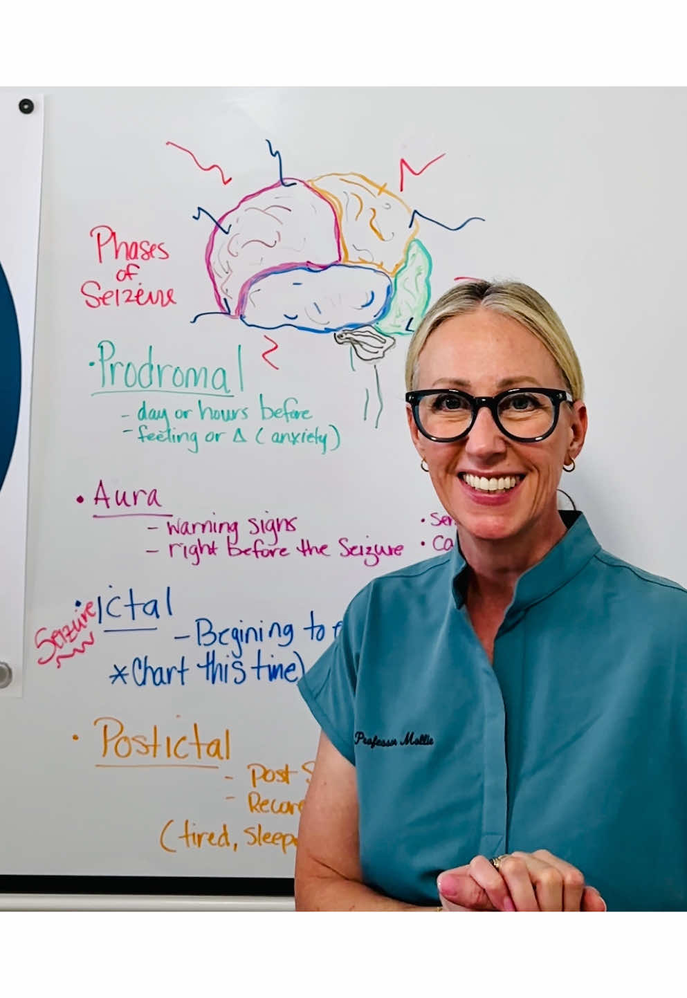 🧠 4 Phases of a seizure. Things you need to know for nursing school. #nursingschool #nursingstudent #nursetok #nursingnotes #nursesoftiktok #futurenurse #seizure 