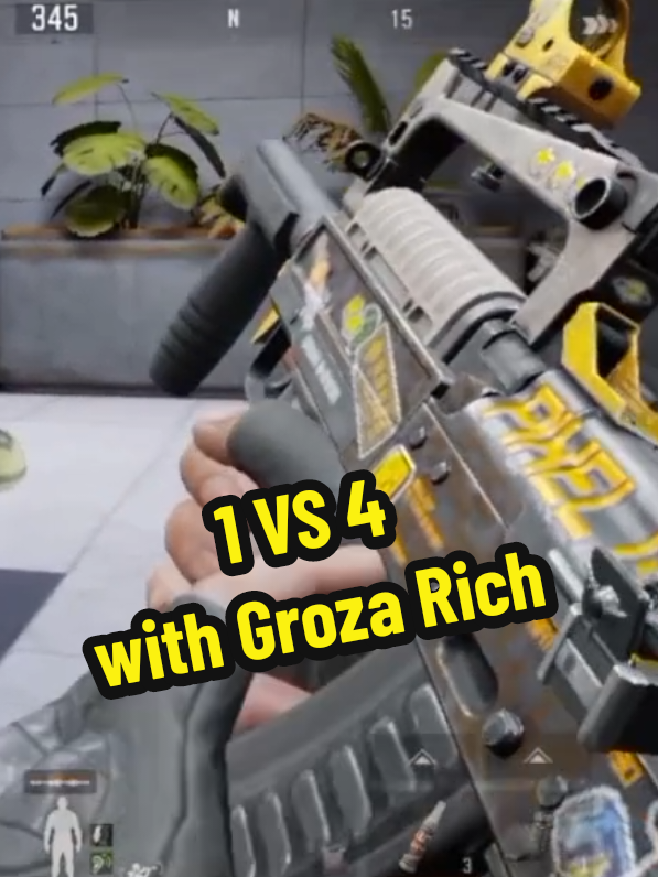 1 VS 4 with Skin Groooza Rich Golden LionAir 🤑 #ArenaBreakout #ArenaBreakoutS9 #ArenaBreakoutID 