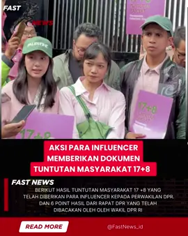 BERIKUT RESPON PARA INFLUENCER TERHADAP HASIL PUTUSAN TUNTUTAN 17+8 YANG DIUSULKAN PARA MASYARAKAT TERHADAP DPR RI#fyppppppppppppppppppppppp #DEMO #OJOL #MAHASISWA #DPR