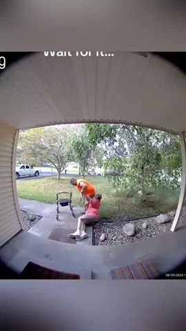 An accident caught on camera #doorbellcam #funny #fall #ringcamera #funnyvideos 