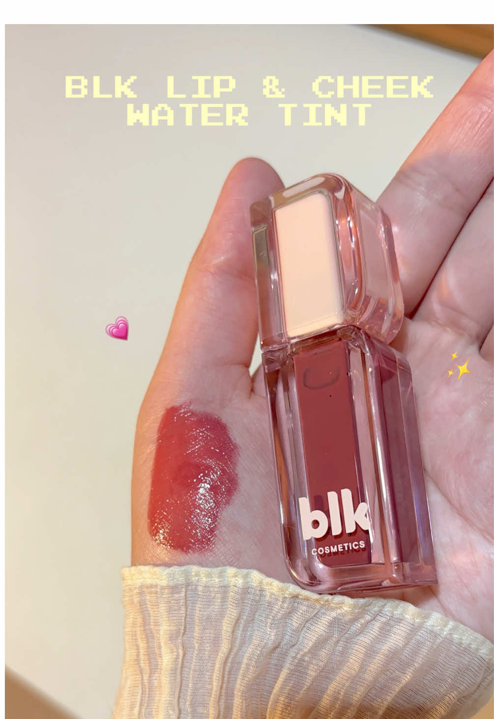 Blk Lip and Cheek Water Tint!! 💗✨ shade: lychee #blk #makeup #cosmetics #fyp #foryoupage 