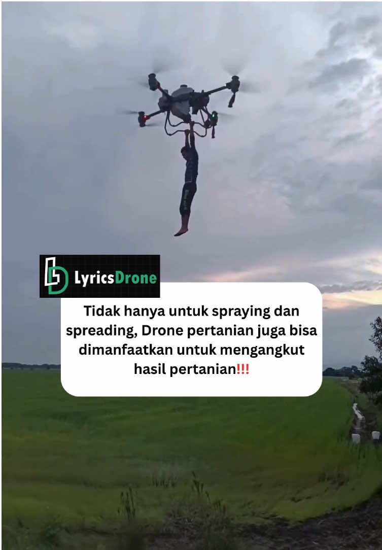 Selain digunakan untuk penyemprotan dan pemupukan, drone pertanian juga bisa digunakan untuk mengangkut hasil tani 🌱✅