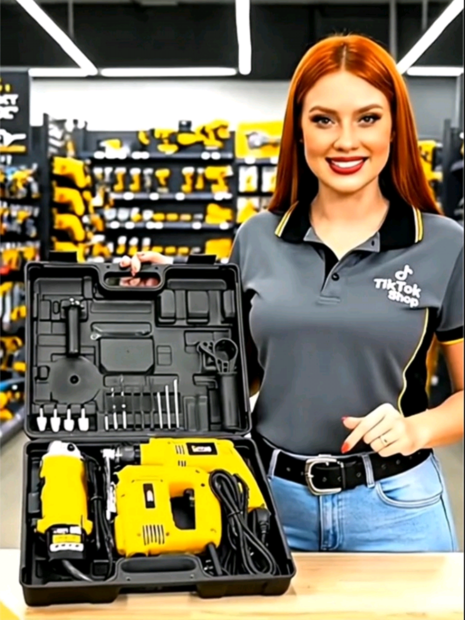 Esse kit de ferramentas vem com furadeira, lixadeira e serra tico-tico potentes, mais maleta de transporte pra facilitar sua vida, no carrinho laranja! 🛒 #ferramentas #furadeira  #lixadeira #serraticotico #tiktokshop 