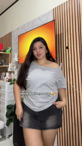 super strechable and ganda ng fit ng top nato sakin #top #assymetricaltops #OOTD #basictop 