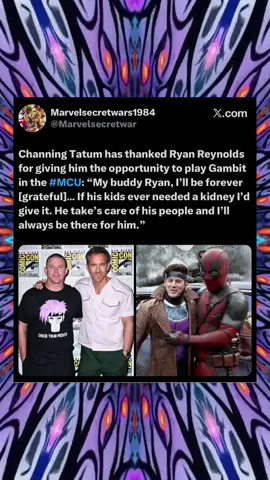 I too would be grateful to the guy who basically re-jumpstarted my career…and made sure I make a steady income for the next decade…quite possibly 😆😆😆 #ryanreynolds #channingtatum #deadpoolandwolverine #avengersdoomsday #gambit