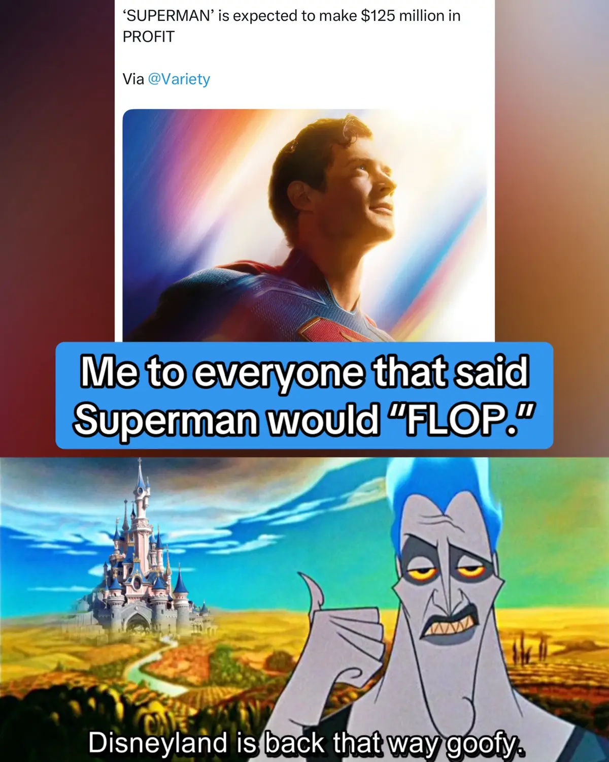 Me to everyone that said Superman would “FLOP.” 🤣 #superman #dcu #blurayangel #jamesgunn #dcstudios