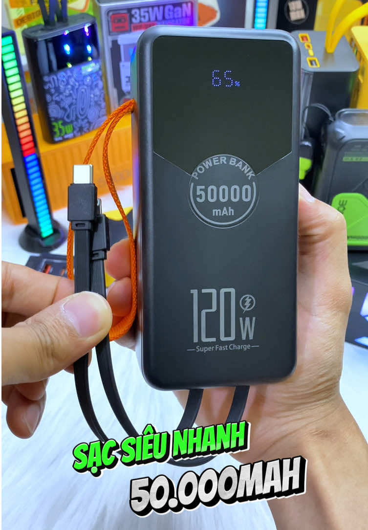 50.000mAh sạc điện thoại thì biết bao giờ mới hết điện?#sacnhanh #sacduphong #sacduphong50000mah #xuhuong #xuhuongtiktok 