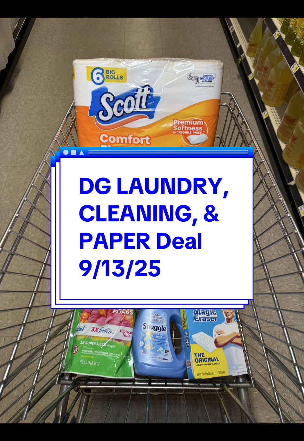 Dollar General LAUNDRY DETERGENT, CLEANING PRODUCTS, & PAPER ITEMS Deal 9/13/25! #dollargeneral #couponing #couponingdealsthisweek #dollargeneraldeals #dollargeneralcouponing 