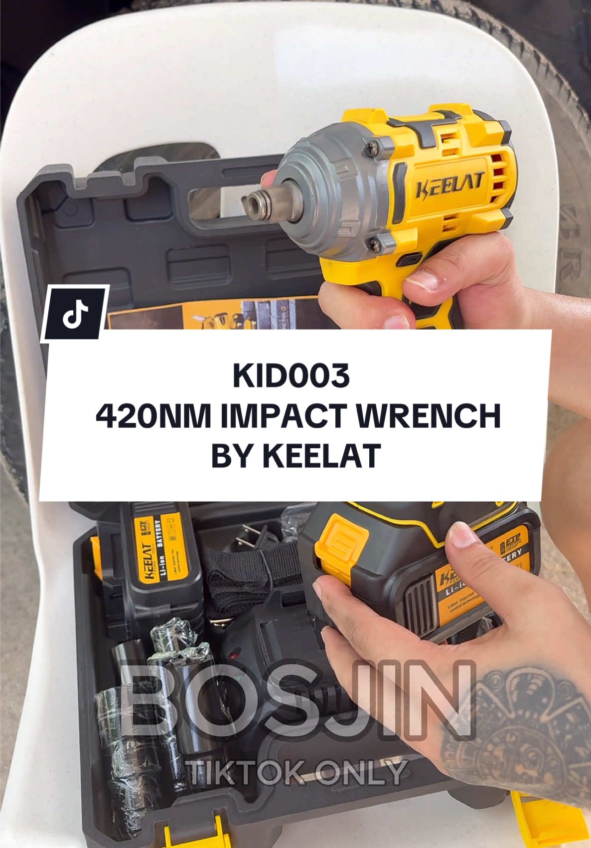 CORDLESS / BRUSHLESS 420NM IMPACT WRENCH BY KEELAT 💯 #tools #keelat #trending #fyp 