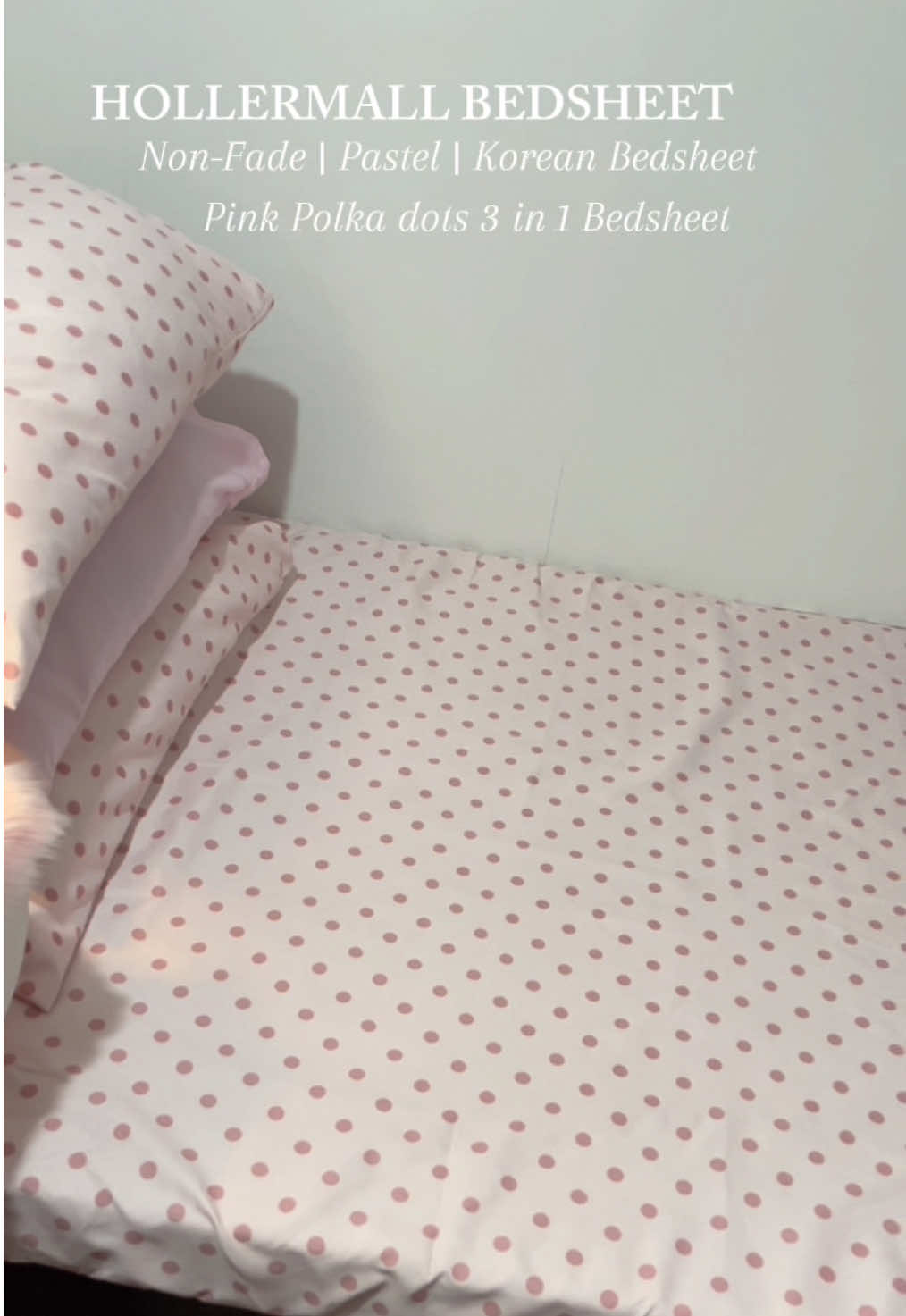 For pink lover 🥰💕🌸, sobrang cute ng bedsheet and pillows na to ng @hollermall. 3 in 1 pa yannn!✨ #bedsheets #koreanbedsheet #pinkbedsheet 
