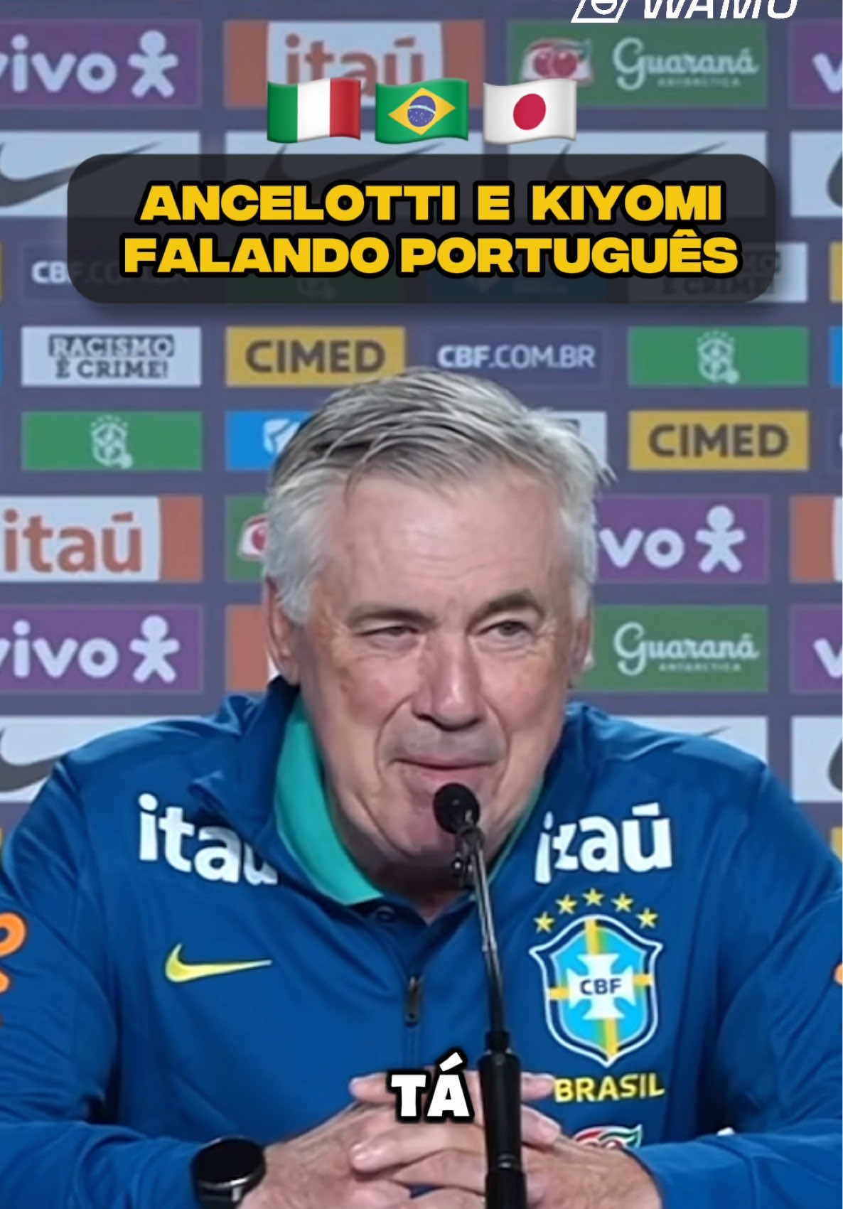 QUE DIÁLOGO! 😂🇯🇵🇮🇹 #selecaobrasileira #selecao #brasil #ancelotti 