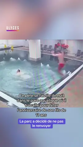 Crédit : caméras de surveillance // Ce père en Russie s'est faufilé en pleine nuit dans le parc aquatique ou il travaille, pour offrir à son fils de 11 ans une fête d'anniversaire inoubliable. Les caméras de sécurité ont capturé le moment où ils profitaient tous les deux des piscines et des toboggans seuls. Le patron a expliqué qu'après une enquête interne, ils avaient décidé de ne pas renvoyer l'homme. Au lieu de cela, ils ont utilisé l'incident pour identifier une faiblesse dans la sécurité du parc. 