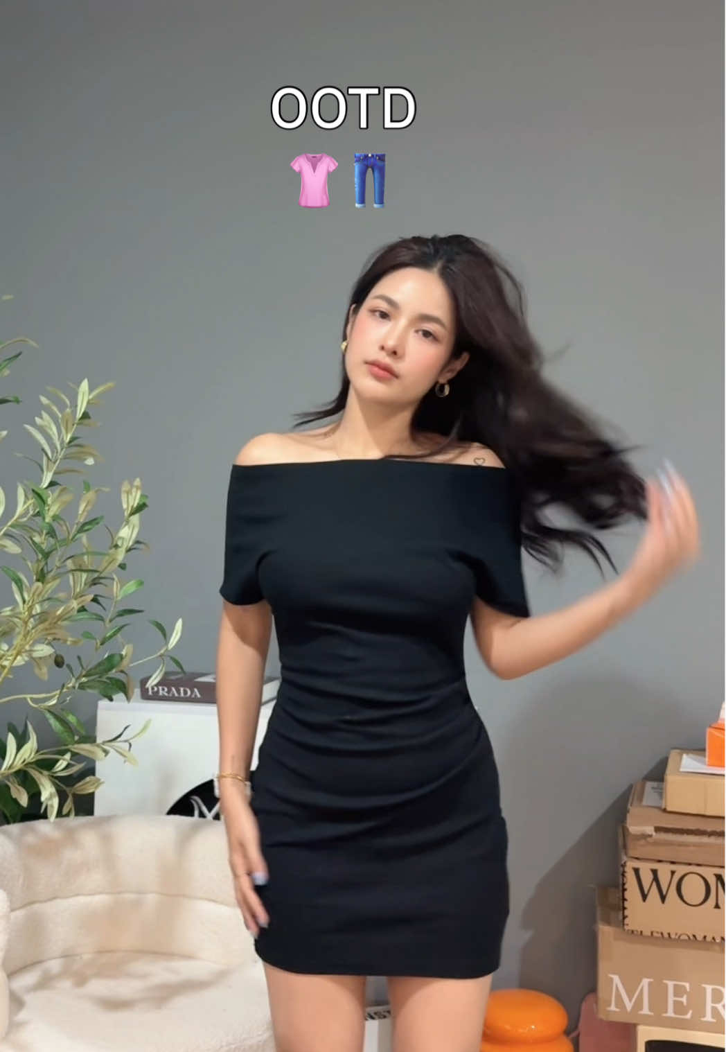 #OOTD  เดรส2ใบแดงมีทอน
