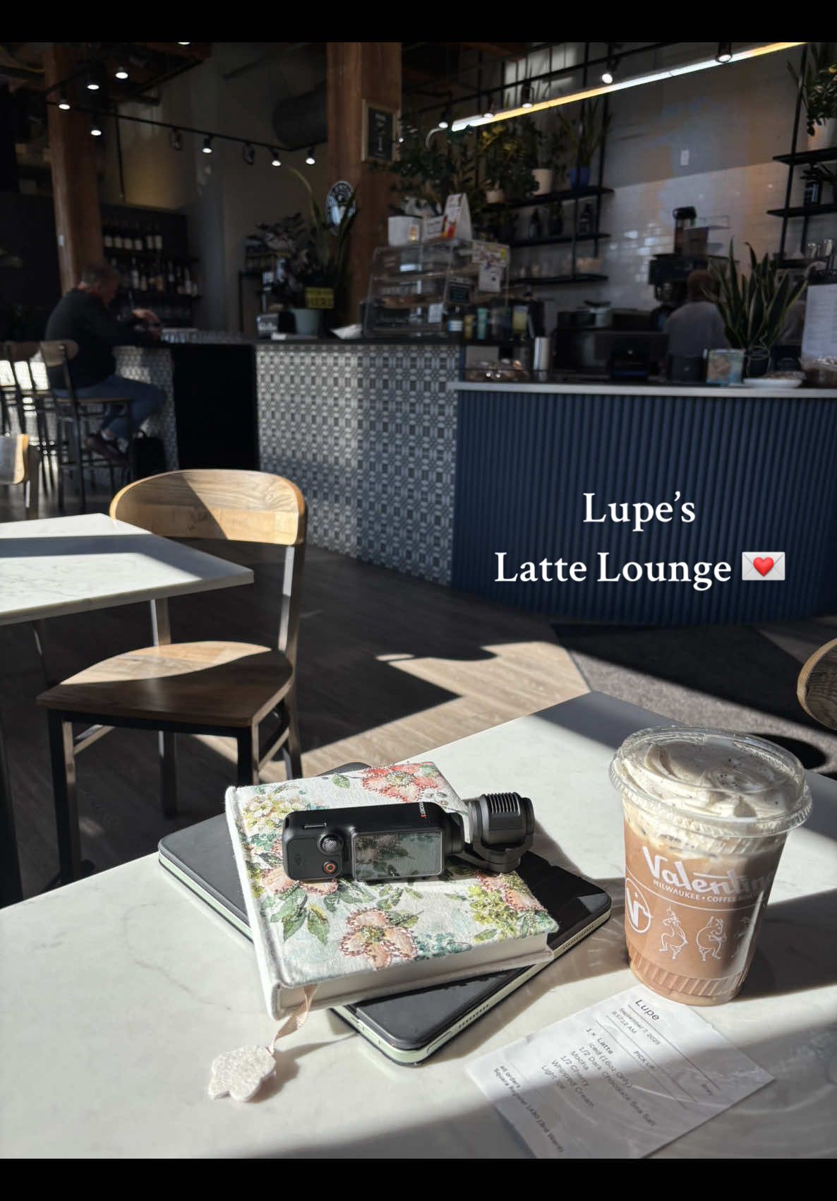 Lupe’s Latte Lounge: Valentine, Third Ward  (I ordered the wrong drink, rip)  #coffee #coffeeshop #coffeereview #fall #milwaukee  