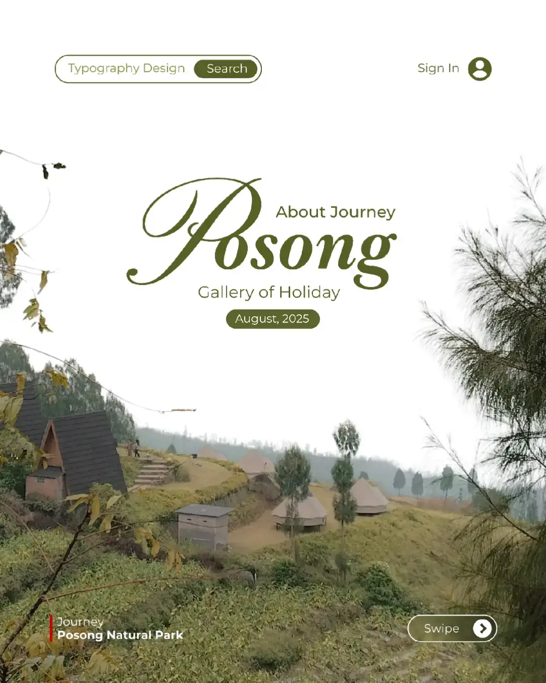 recap trip posong natural park temanggung, jawa tengah ib : @amaliasra  #typography #designgraphic #multipost #fyp 