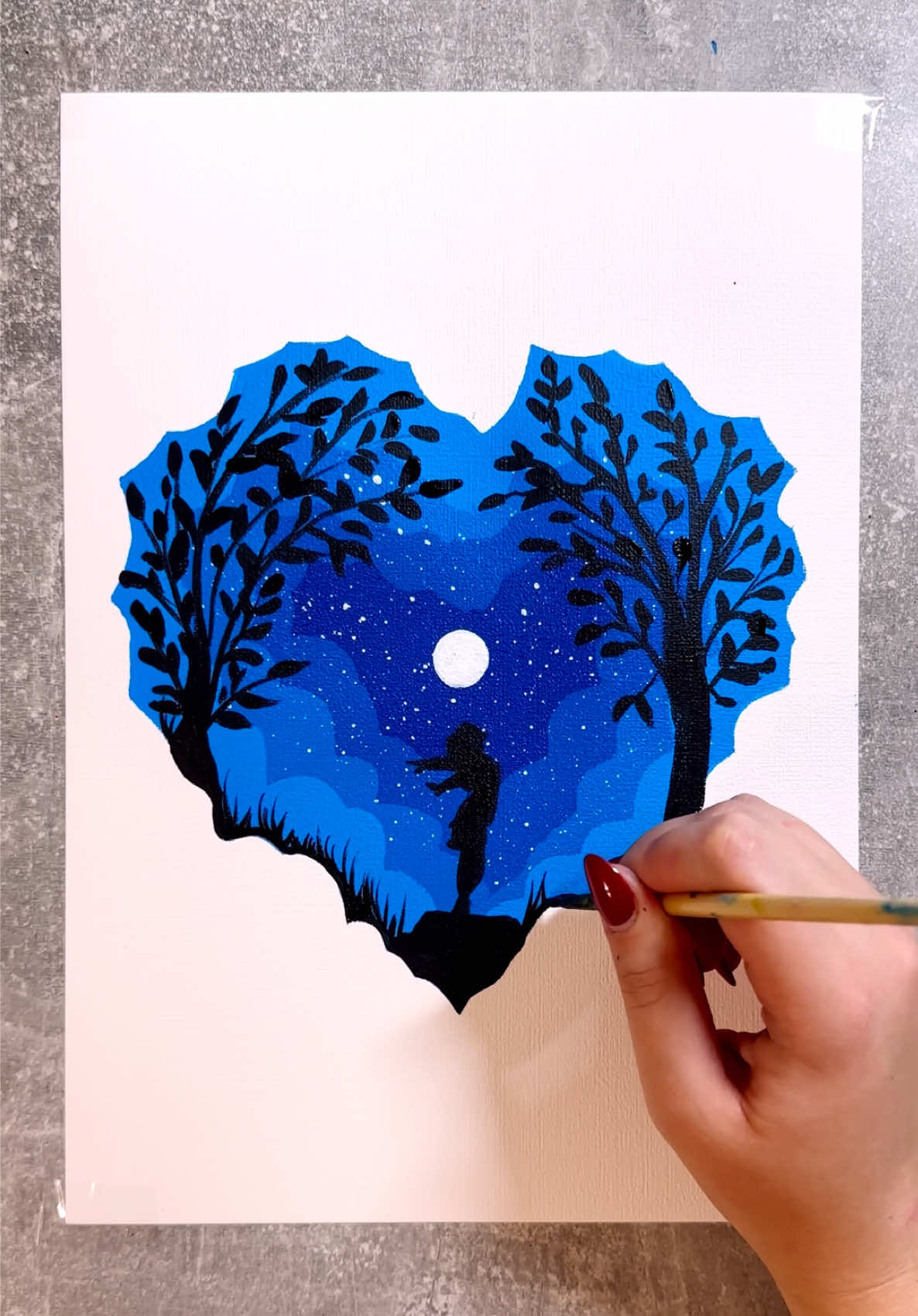 Stencil Painting Idea 💙✨