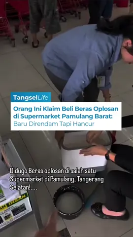 Sebuah video viral di media sosial memperlihatkan seorang warganet mengaku membeli beras oplosan dari sebuah supermarket di kawasan Pamulang Barat Tangsel.  Dalam rekaman tersebut ia menunjukan bulir beras berwarna putih yang dianggap tidak wajar.  