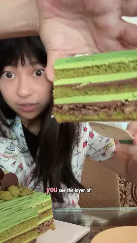 First bite = love at first sight 🍵🍰 Opera cake mactha/ green tea from @The Cafe Sweets bikin kalian lupa sama diet 😂💖✨.  Langsung order dan kepoin ke wa nya cafesweets 📲 081388177790 - 087807217790 • • • • • #honestreview #matcha #viral #trending #fyp #foryou #baru #sweets #manis #makanan #food #bakery #cake 