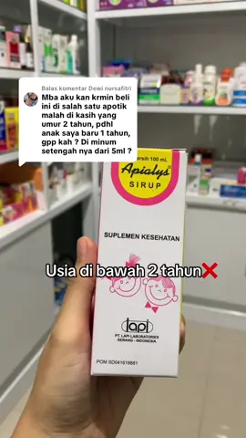 Membalas @Dewi nursafitri Disesuaikan usia anak ya bund😊#fypage #apialys #apotekjasminefarma #fyppppppppppppppppppppppp #konten #masukberanda #xybca 