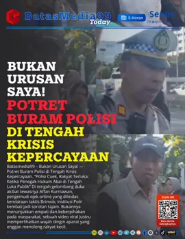 bukan urusan saya #sorotan #trending #polisiindonesia #potret #fyp  simak selengkapnya https://batasmedia99.com/berita/hukrim/-bukan-urusan-saya-potret-buram-polisi-di-tengah-krisis-kepercayaan/