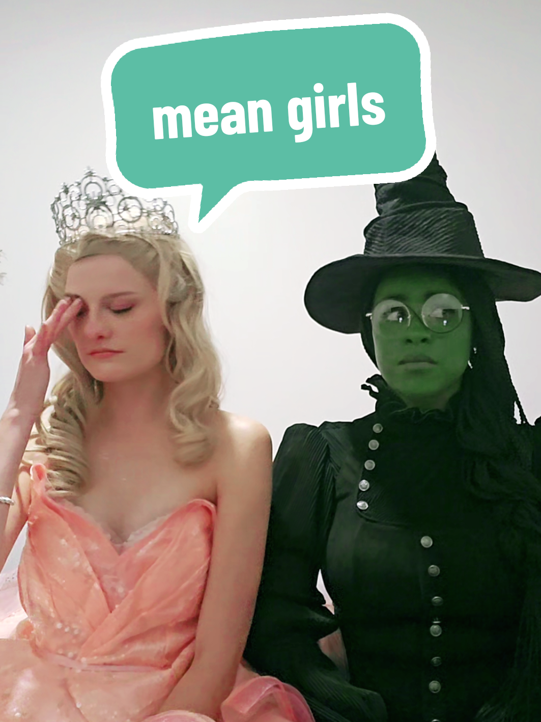 inspired by @Sydney ✨  💚: @sibley  #wickedmovie #glinda #elphaba #meangirls #wickedcosplay 
