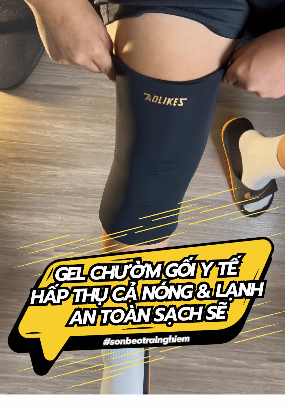 Bó gel hấp thụ nhiệt chườm nóng lạnh cho đầu gối. Có thể lạnh dưới 0°c và nóng trên 70°c. Dễ sử dụng sạch sẽ gọn gàng. Không cần phải chạm tay vào giữ như phương pháp chườm truyền thống. Quá tiện #sonbeotrainghiem 