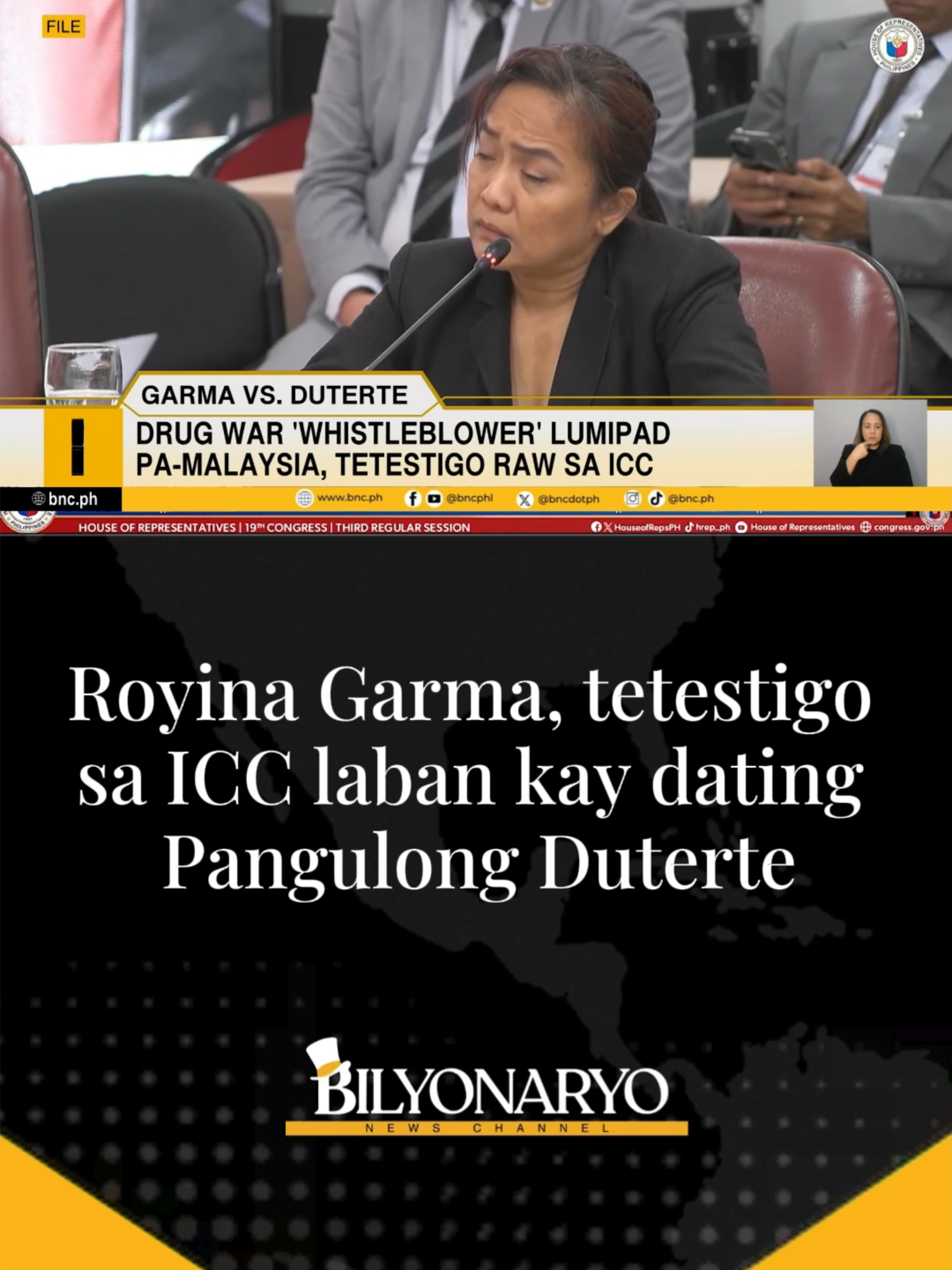 #Agenda | Biyaheng abroad ulit si retired police colonel at former PCSO chief Royina Garma, isang araw lang matapos umuwi sa Pilipinas mula Estados Unidos.  Kilalang malapit si Garma sa dating Pangulong Rodrigo Duterte, pero tetestigo raw siya sa ICC laban kay FPRRD. Narito ang agenda report ni Andrea Salve. #PCSO #RoyinaGarma #EstadosUnidos #Pilipinas #RodrigoDuterte #ICC #FPRRD  #fypage #fyp #Pilipinas #foryoupage #tiktokph #tiktokphilippines #news #phnews #bnc #bilyonaryonewschannel #bilyonaryo