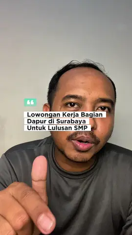 Lowongan Kerja Lulusan SMP sebagai Waitres/Staff Dapur #ayogawe #lokersurabaya #lokersby #lowongansurabaya  