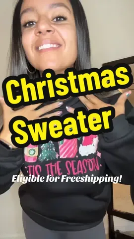 Tis the season Christmas top. Warm and comfortable with pink decals. #pink  #santa #sweater #christmas #gift 