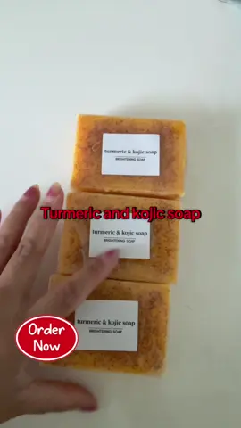 Turmeric and kojic soap#brighterning#acne#tiktokshop#fypシ゚viral 
