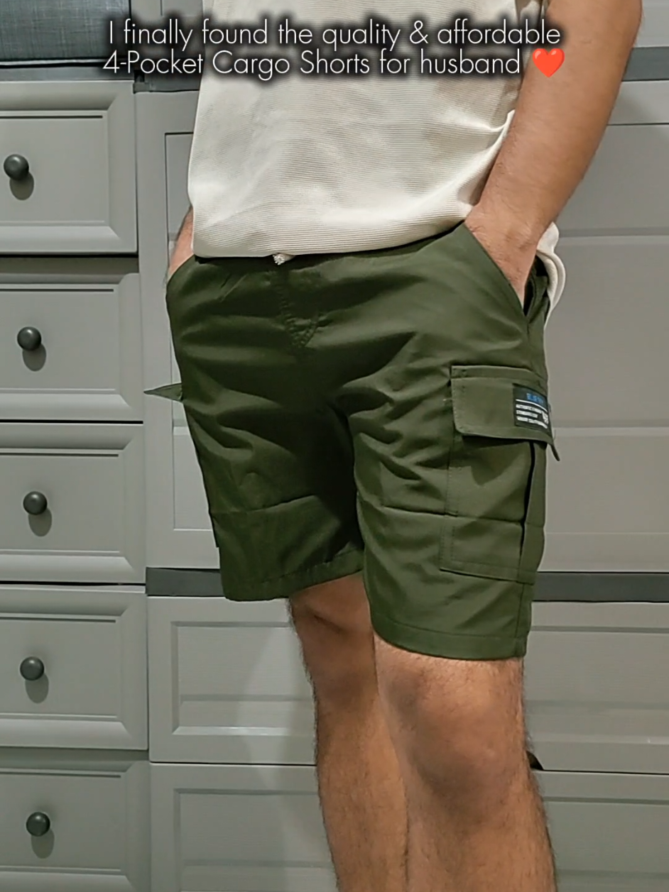 I finally found the quality yet affordable 4-Pocket Cargo Shorts for my husband ❤️ #shortsformen #shorts #cargoshorts #giftforhusband 