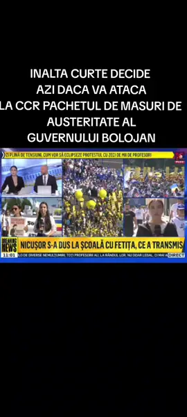 INALTA CURTE DECIDE ASTAZI DACA VA ATACA LA CCR PACHETELE DE MASURI DE AUSTERITATE PROPUSE DE GUVERNUL BOLOJAN! #realitatea #stiriromania #protest #politica #pensii 